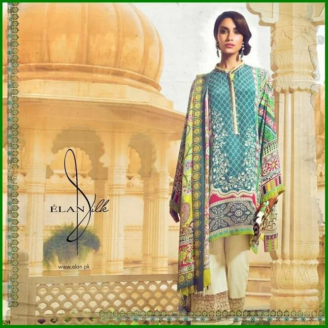 Elan Silk Modern Dresses Eid Collection 2016 (1)