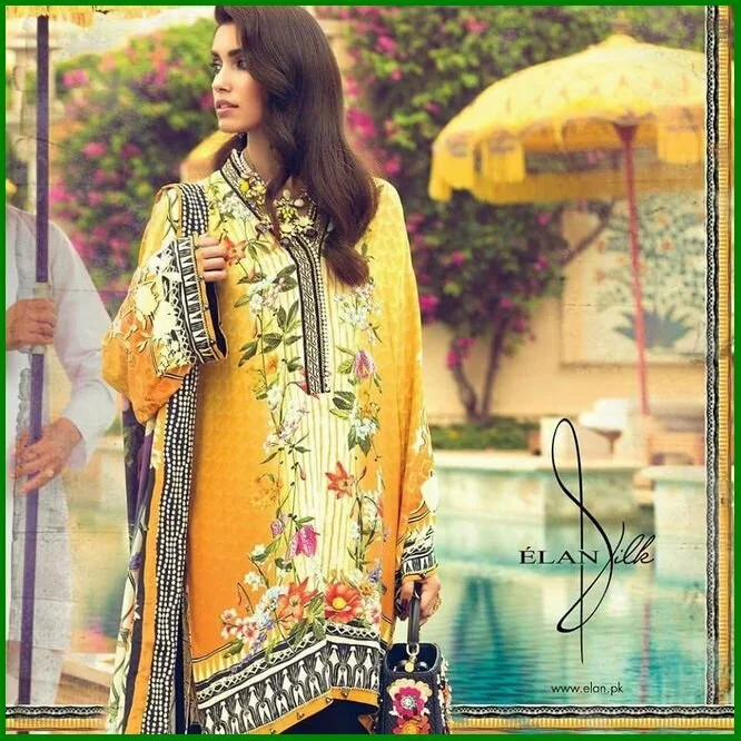 Elan Silk Modern Dresses Eid Collection 2016 (5)
