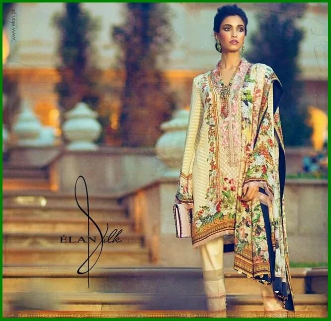 Elan Silk Modern Dresses Eid Collection 2016 (6)