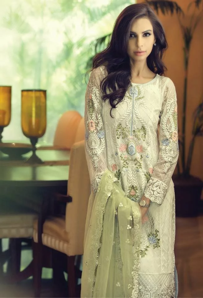 Maria B Mbroidered Chiffon Eid ul Azha Collection (3)