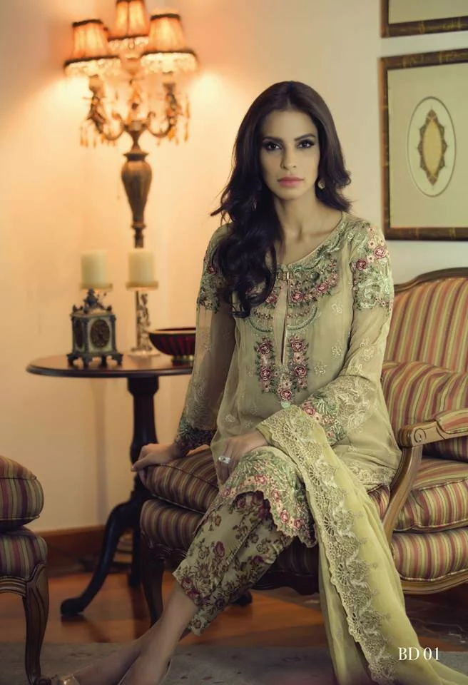 Maria B Mbroidered Chiffon Eid ul Azha Collection (6)