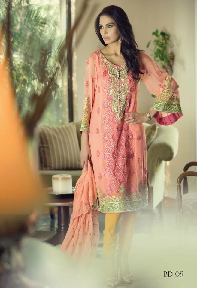 Maria B Mbroidered Chiffon Eid ul Azha Collection (7)