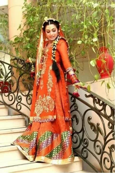 Bridal Mehndi Dresses Designs Collection 2017 13