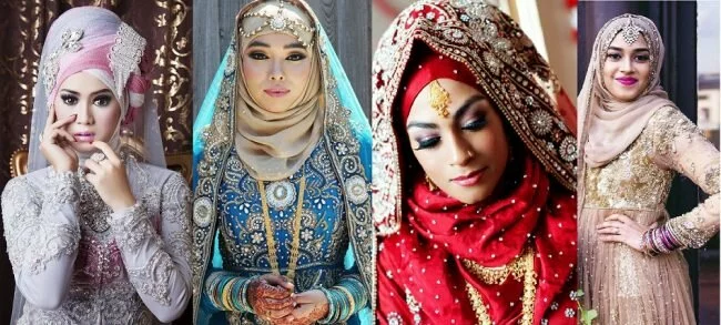 Arabic Bridal Dresses Collection with Hijab